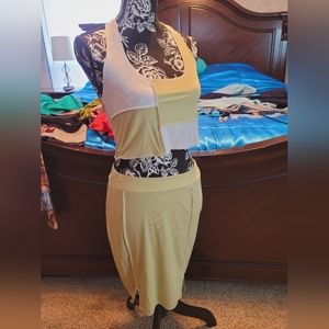 Shein crop top skirt set